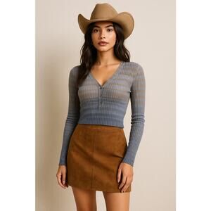 A.M.I 100% Leather NWT Suede Pencil skirt Camel brown y2k classic wardrobe